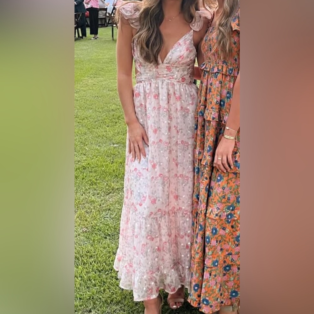 light pink flowered dress from my Kim boutique!